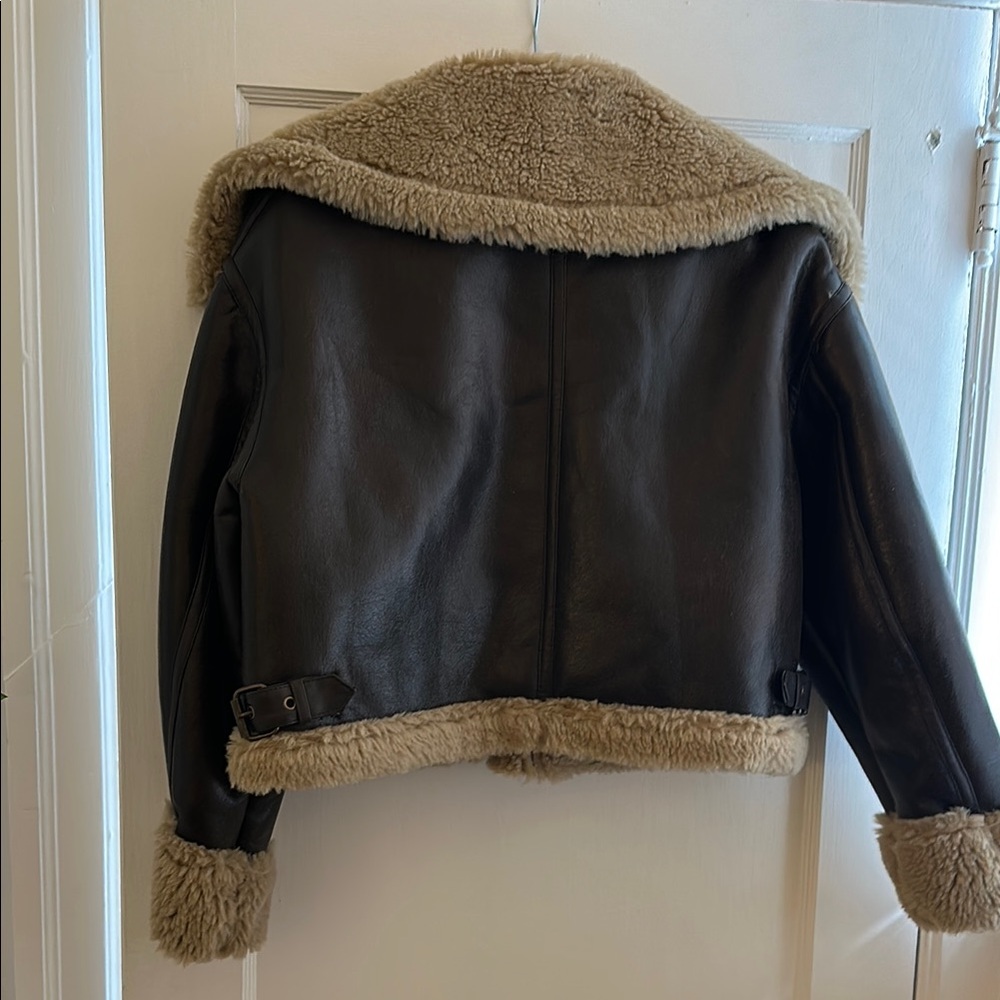 Brown Shearling Lined Jacket - image 5